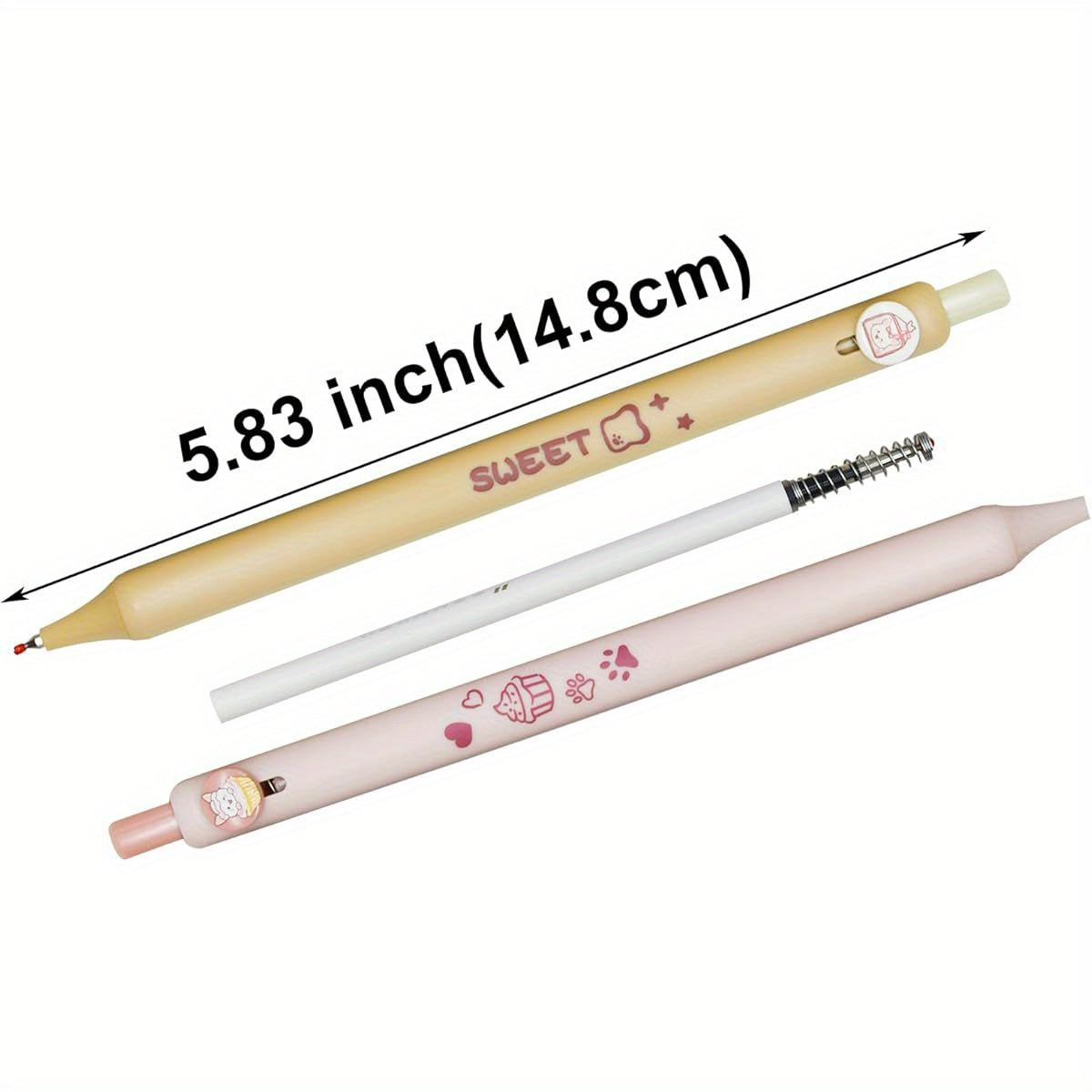 8pcs Cute Cat Pens with Retractable Gel Pens - Kawaii Kitten Design, Black Ink, Durable Plastic, Perfect for Cat Lovers, School, Office, and Party Favors, Cat Accessories, School Stationery, Playful Design, Smooth Writing
