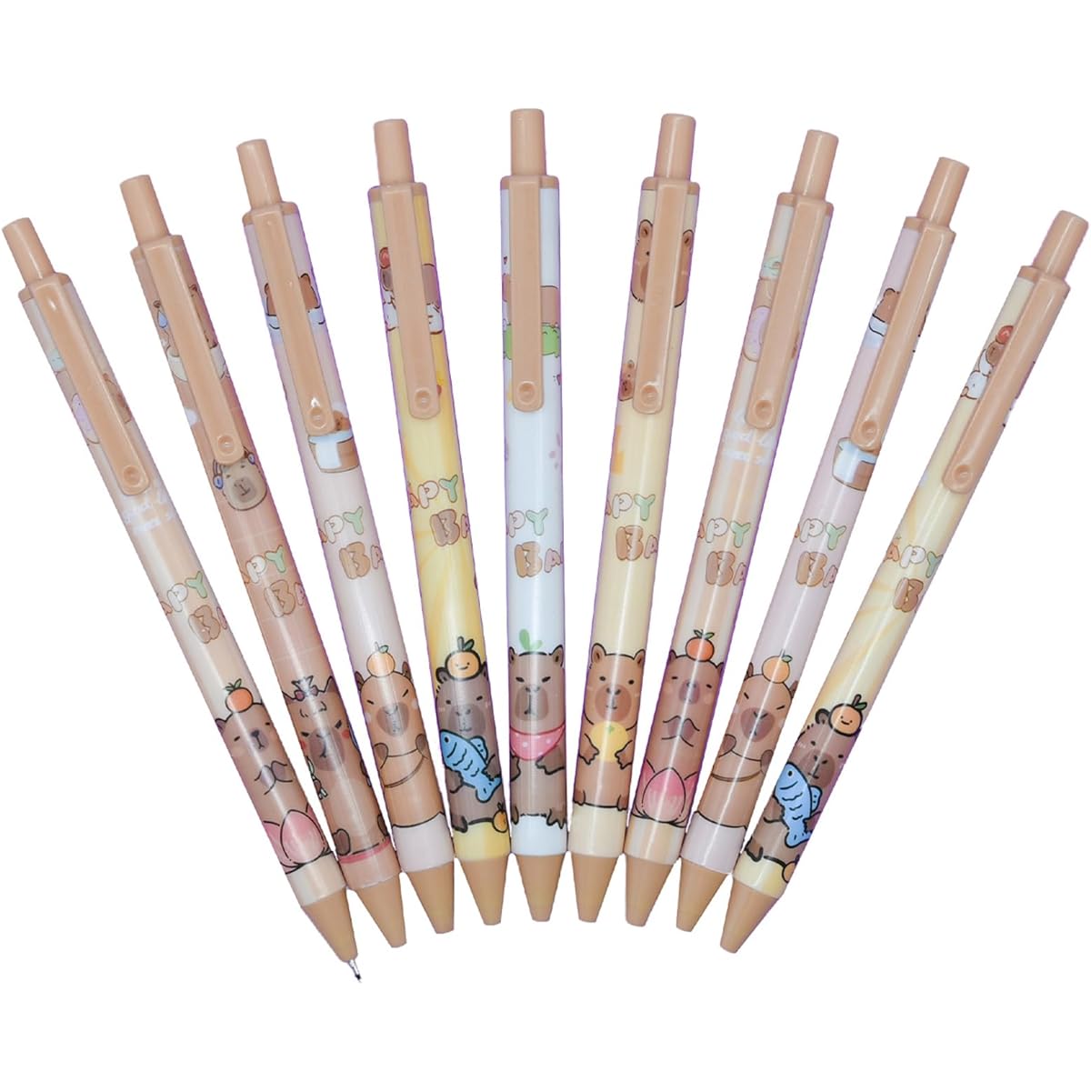 12pcs Retractable Capybara Rollerball Gel Pens Novelty Cartoon Animal Pen Black Ink for School Party Office, Cute Gel Pens, Fancy Pen, Needle Tip Pens, School Pens, Cute Pens Bulk, Office Stationery, School Supplies, Novelty Design, Fun Stationery,