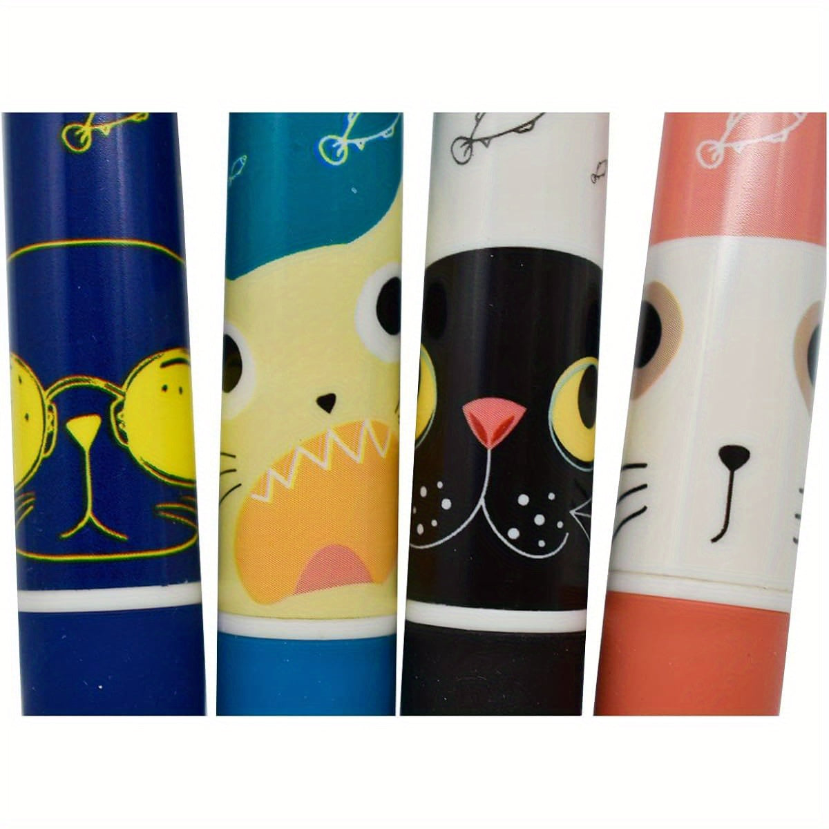 12pcs Novelty Multicolor Ballpoint Pens 4 in1 Colored Cat Pens Kitten Multicolored Pens 4 Colors Retractable Pens Novelty Animal Pens for School Office Home Bithday Christmas, Novelty Pens, Multicolor Pen In One, Pens, Pens for Writing, Pens, Holiday