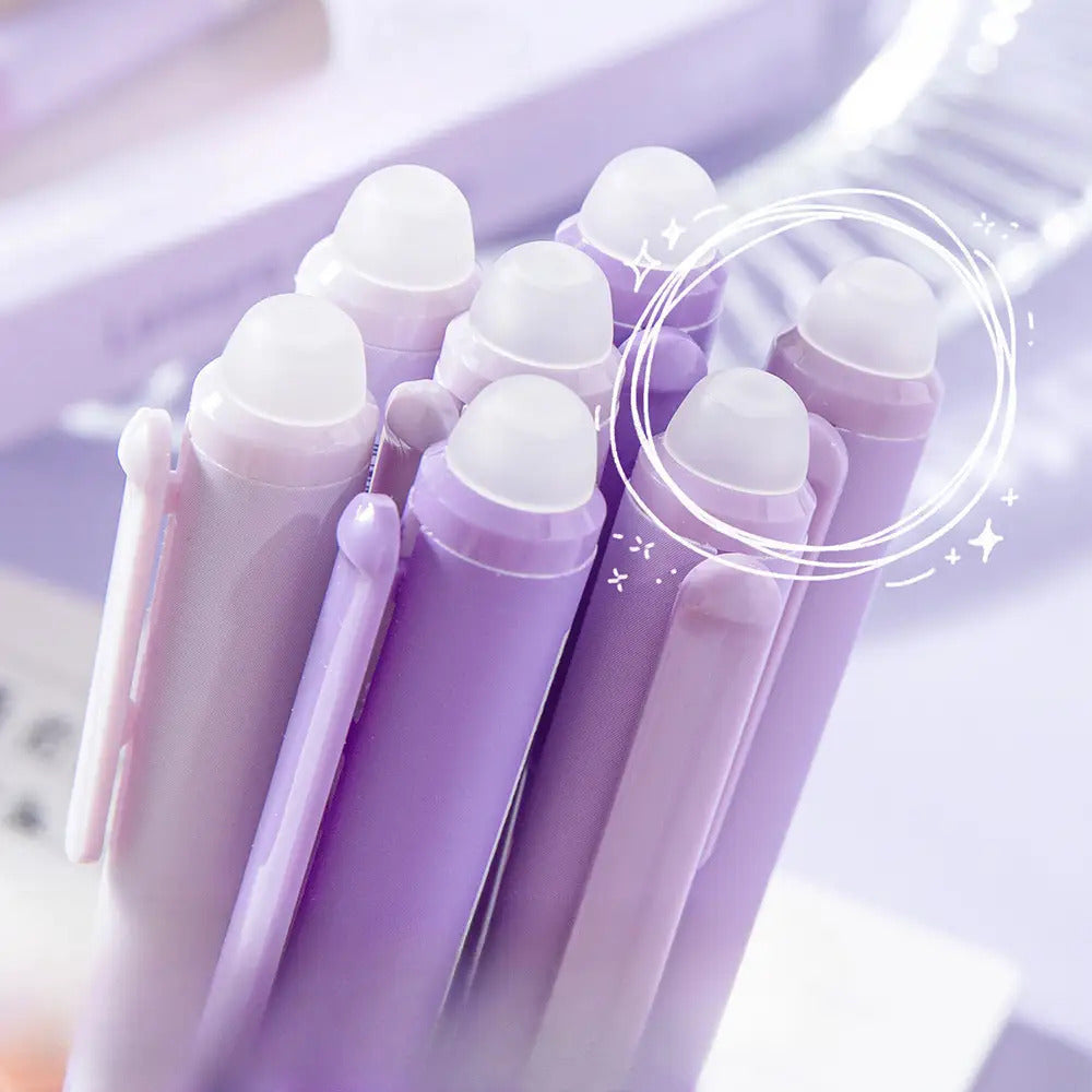 1 Set(4pcs) Cute Cartoon Erasable Gel Pens for Writing, Soft Grip Retractable 0.5mm Fine Point Erasable Gel Pen with Black/Blue Refill, Kawaii Stationery Office Supplies And Accessories, Cute Gel Pens, Fancy Pen, Needle Tip Pens, Cute Pens Bulk, School
