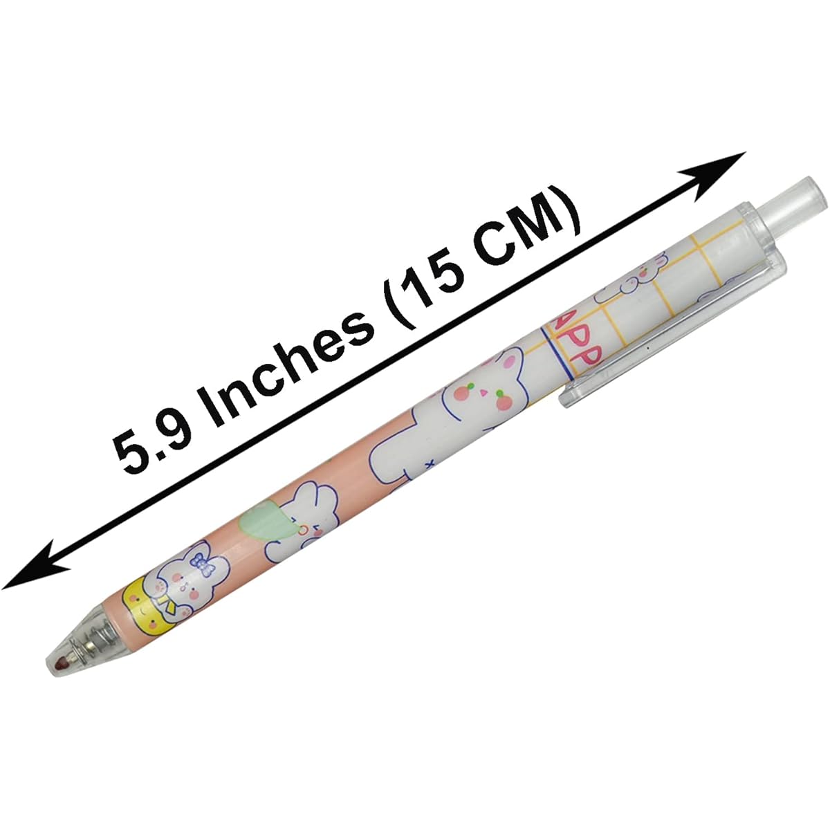 12pcs Rabbits Carrots Gel Pen Cute Cartoon Pens Retractable Printing Pen Black Ink for Students Office School Supply, Beadable Pens, Cute Pens Bulk, Multicolour Pen, Stationary Pens, Pens