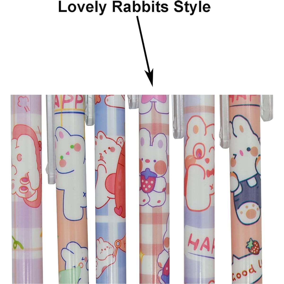 12pcs Rabbits Carrots Gel Pen Cute Cartoon Pens Retractable Printing Pen Black Ink for Students Office School Supply, Beadable Pens, Cute Pens Bulk, Multicolour Pen, Stationary Pens, Pens