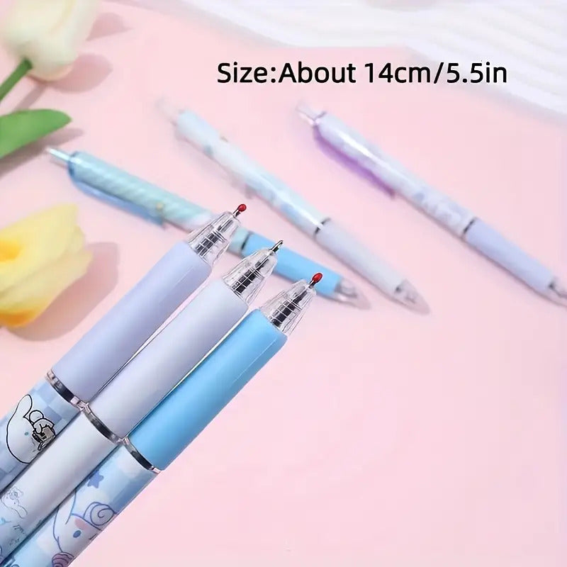 (Sanrio) 0.55mm Hello Kitty Cinnamoroll Kuromi My Melody Gel Pen Cartoon Cute Retractable Pen School Office Stationery Supplies, Cute Gel Pens, Pens Set, Cute Pens for, Eraseable Pens, Gel Pens Set, School Supplies, Study Tools, Playful Stationery, Kawaii