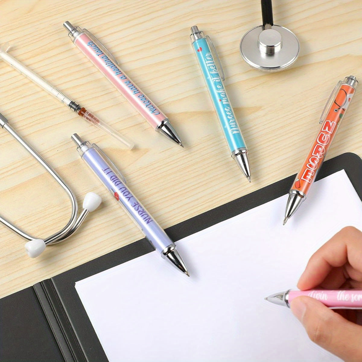 Nurse Ballpoint Pens Lovely Cartoon Cute Retractable Nursing Funny Ink for Medical Assistants Students Workers Office Appreciation Gifts ( 10pcs), Nurse Pen Set, Nurse Accessories, Nurse Gifts, Office Supplies, Playful Accessories, Fun Writing Tools,