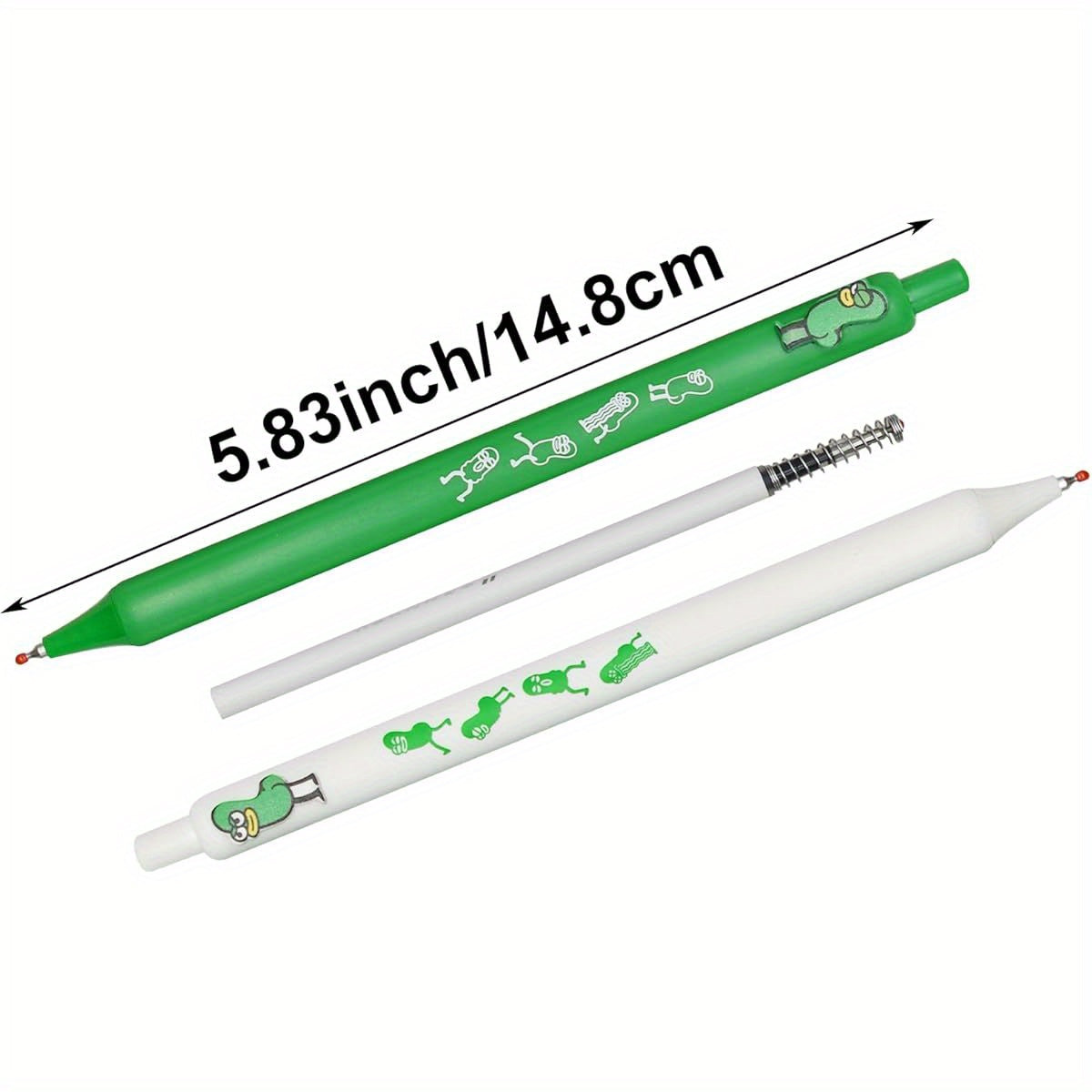 8pcs Cartoon Green Insect Gel Pens Retractable Cute Bugs Pens Little Worm Pens Balck Ink for School Home Office Supplies Birthday Gifts, Office Stationery, Study Essentials, Whimsical Writing Tools, Fun Design, Comfortable Grip, Fine Point Pen, Novelty