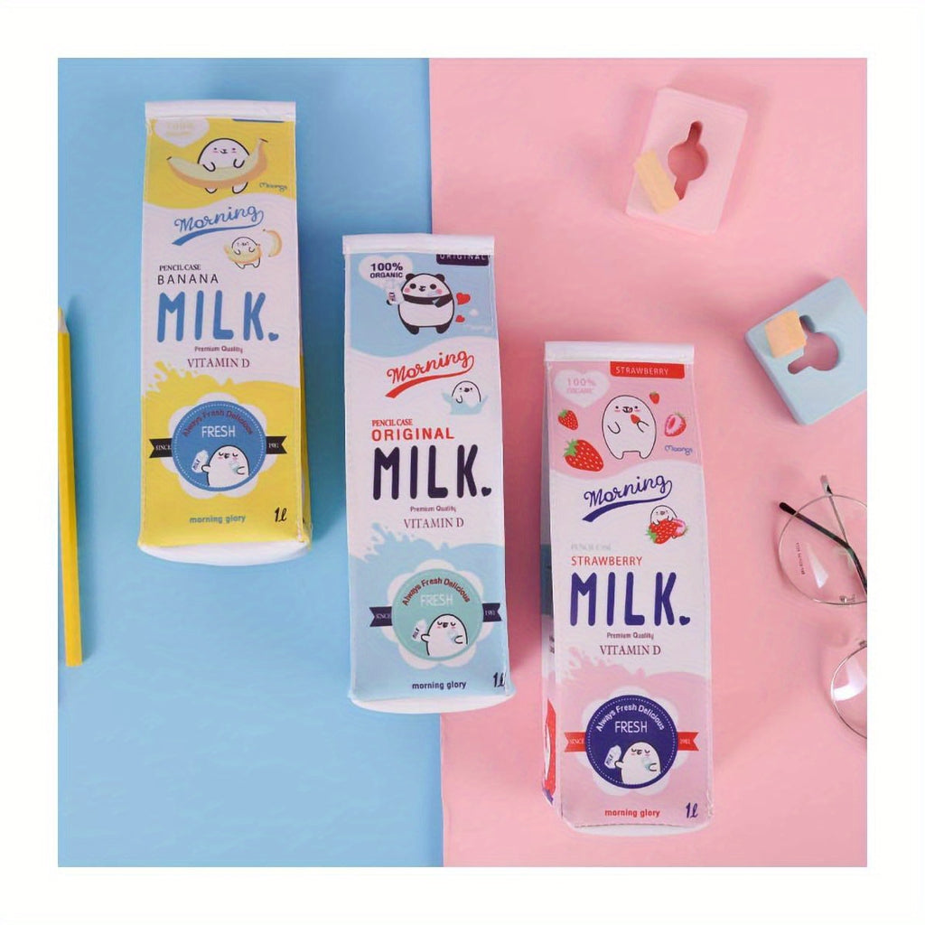 Set of 6 Retractable Gel Pens Featuring a Cute Milk Cow Design, with 0.5Mm Black Gel Ink, Ideal As Promotional Gifts for Schools And Offices.