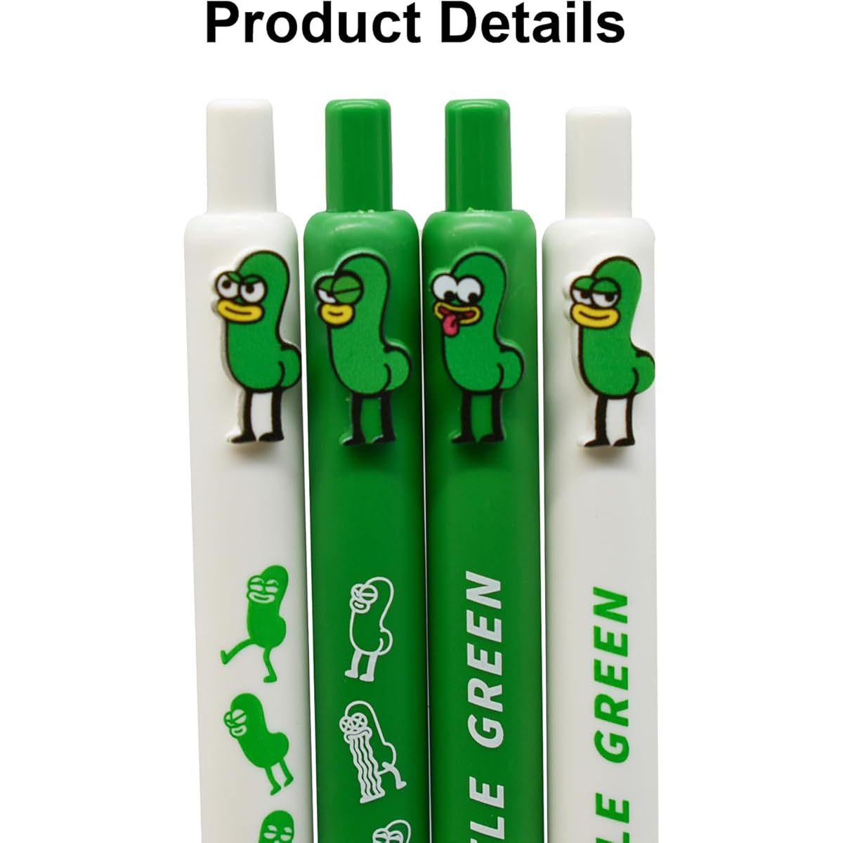 8pcs Cartoon Green Insect Gel Pens Retractable Cute Bugs Pens Little Worm Pens Balck Ink for School Home Office Supplies Birthday Gifts, Office Stationery, Study Essentials, Whimsical Writing Tools, Fun Design, Comfortable Grip, Fine Point Pen, Novelty
