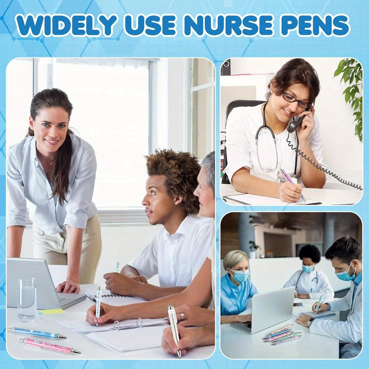 18pcs Nurse Ballpoint Pens Funny Retractable Cartoon Nursing Pens Black Ink Cute Ballpoint for Medical Assistants Nurse Students Appreciation Gifts, Nurse Accessories, Student Essentials, Nurse Gifts, Cute Design, Fun Stationery, Fine Tip, Retractable