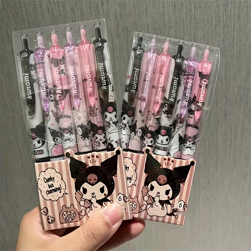 (Sanrio) 0.55mm Hello Kitty Cinnamoroll Kuromi My Melody Gel Pen Cartoon Cute Retractable Pen School Office Stationery Supplies, Cute Gel Pens, Pens Set, Cute Pens for, Eraseable Pens, Gel Pens Set, School Supplies, Study Tools, Playful Stationery, Kawaii