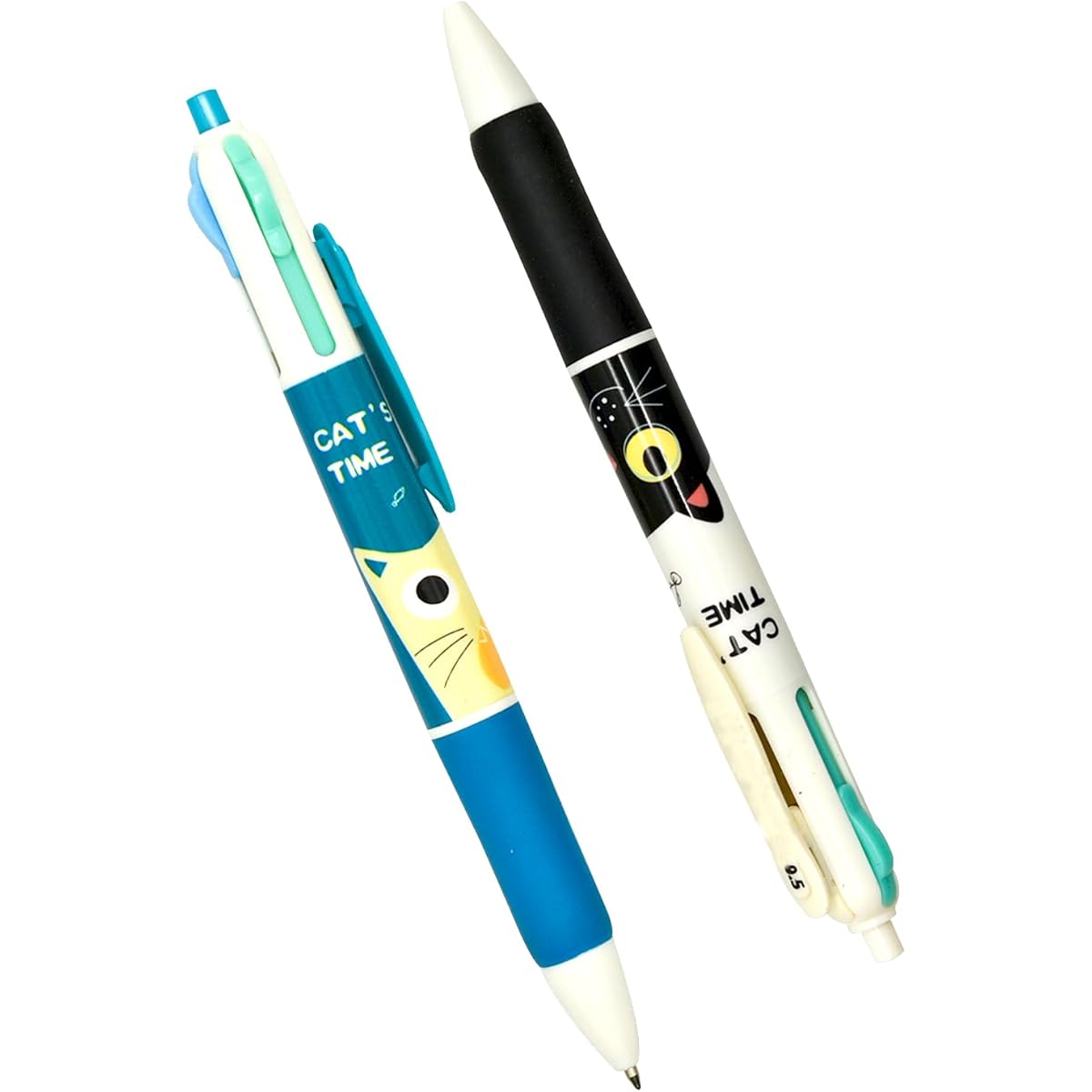 12pcs Novelty Multicolor Ballpoint Pens 4 in1 Colored Cat Pens Kitten Multicolored Pens 4 Colors Retractable Pens Novelty Animal Pens for School Office Home Bithday Christmas, Novelty Pens, Multicolor Pen In One, Pens, Pens for Writing, Pens, Holiday