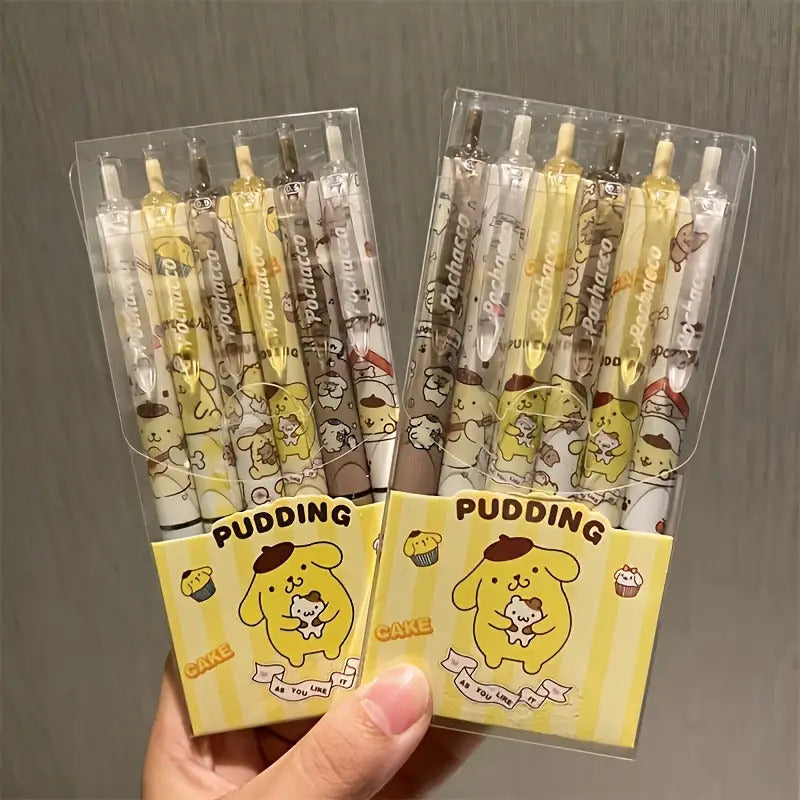 (Sanrio) 0.55mm Hello Kitty Cinnamoroll Kuromi My Melody Gel Pen Cartoon Cute Retractable Pen School Office Stationery Supplies, Cute Gel Pens, Pens Set, Cute Pens for, Eraseable Pens, Gel Pens Set, School Supplies, Study Tools, Playful Stationery, Kawaii