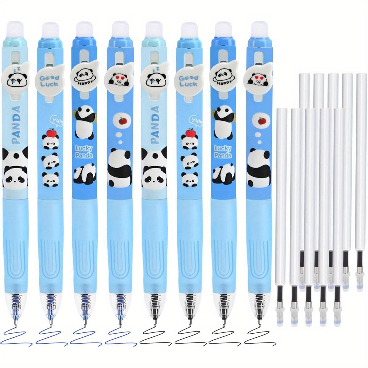 18pcs Erasable Gel Pens, 4pcs Blue & 4pcs Black Ink Pens & 10pcs Black Refills, Cute Retractable Pen with Eraser, 0. 5mm Fine Point, for Crossword Puzzles ( Blue), Ink Gel Pens, Cute Pens Bulk, Pen, Needle Tip Pens, Fancy Pen