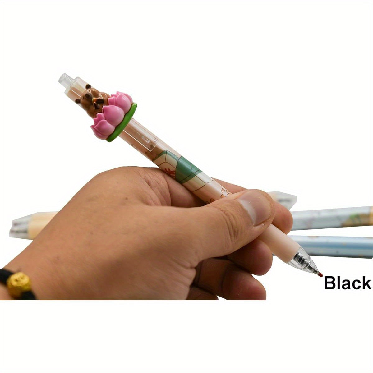 6pcs Capybara Rollerball Gel Pens Cartoon Animal Pen Retractable Priting Pens Novelty Pen Black Ink for School Party Office, Cute Gel Pens, Cute Pens for, Gel Pens Set, Colored Gel Pens, Pastel Gel Pens, Party Favors, Writing Tools, Playful Stationery,